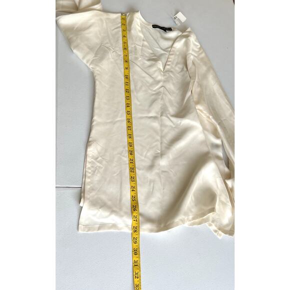 Ralph Lauren BLACK LABEL NEW Blouse Top Women 8 White Silk Quiet Luxury Designer - Picture 5 of 14